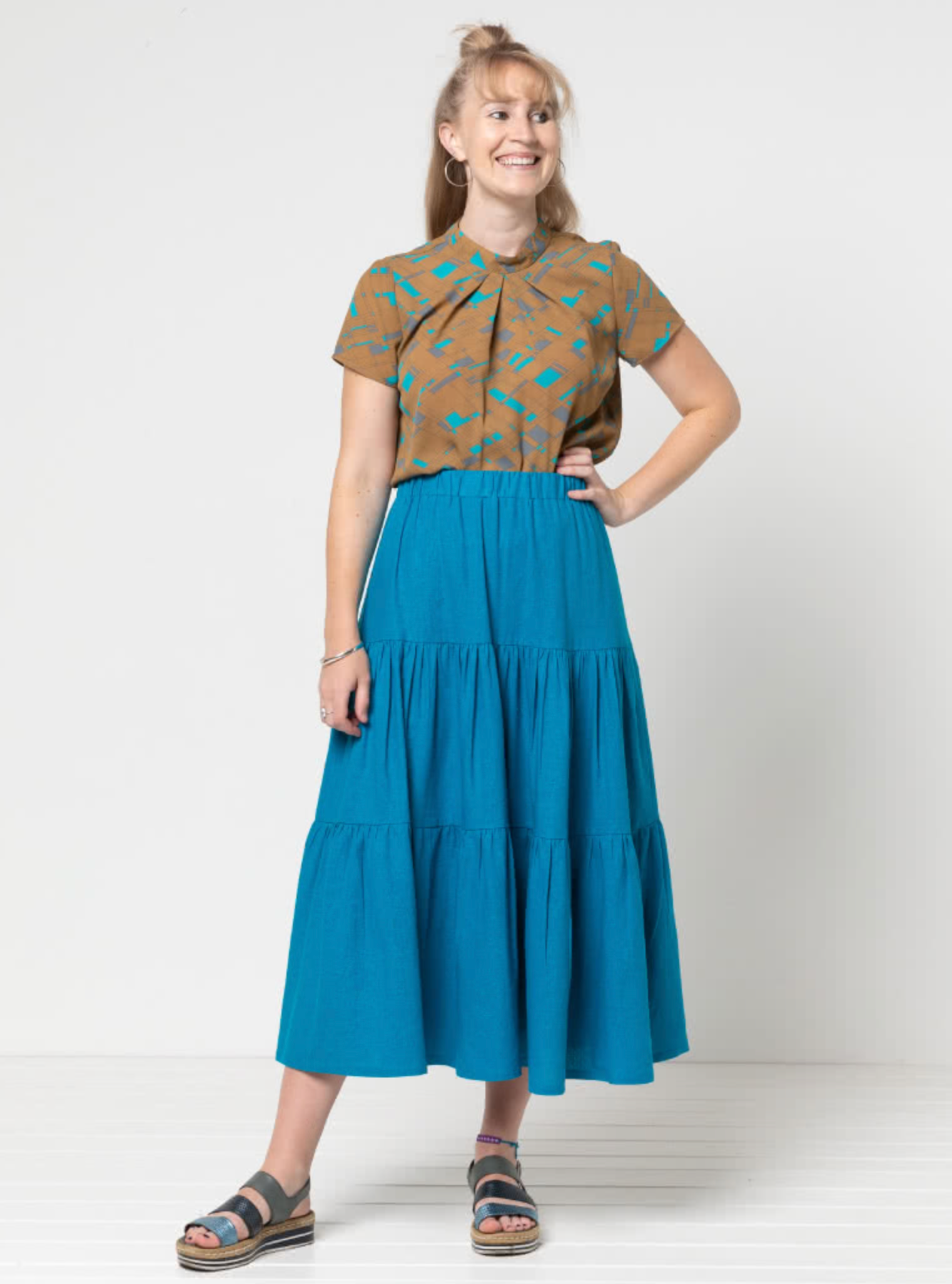 Style Arc Lila Tiered Skirt