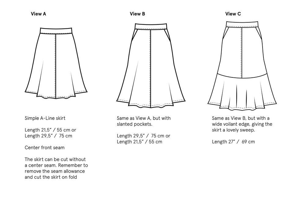 Custom Inked A Line Hoop Skirt with Trim - Lycra