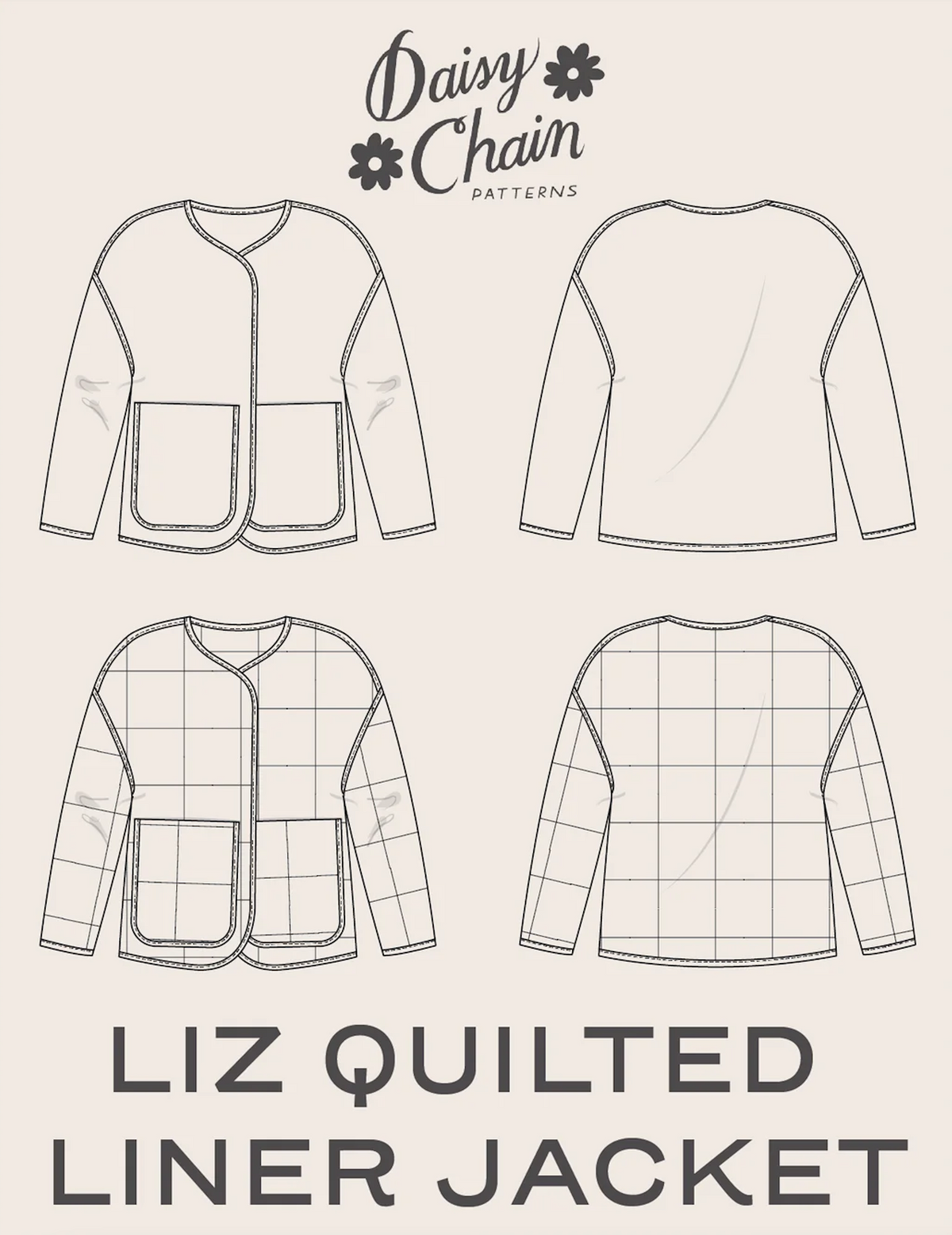 Daisy Chain Patterns Liz Quilted Liner Jacket – The Fold Line