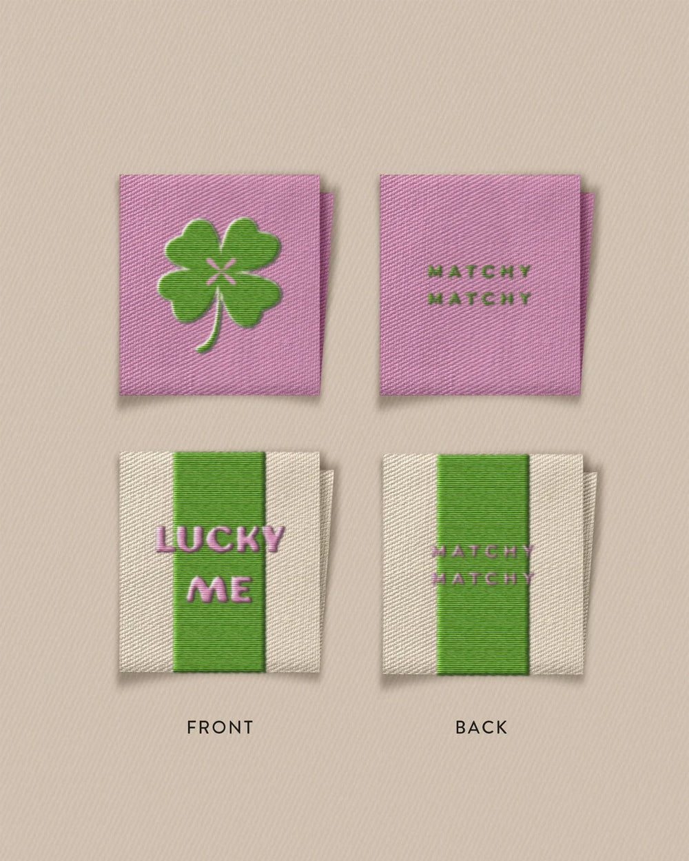 Matchy Matchy 'Lucky Clover Square' Labels