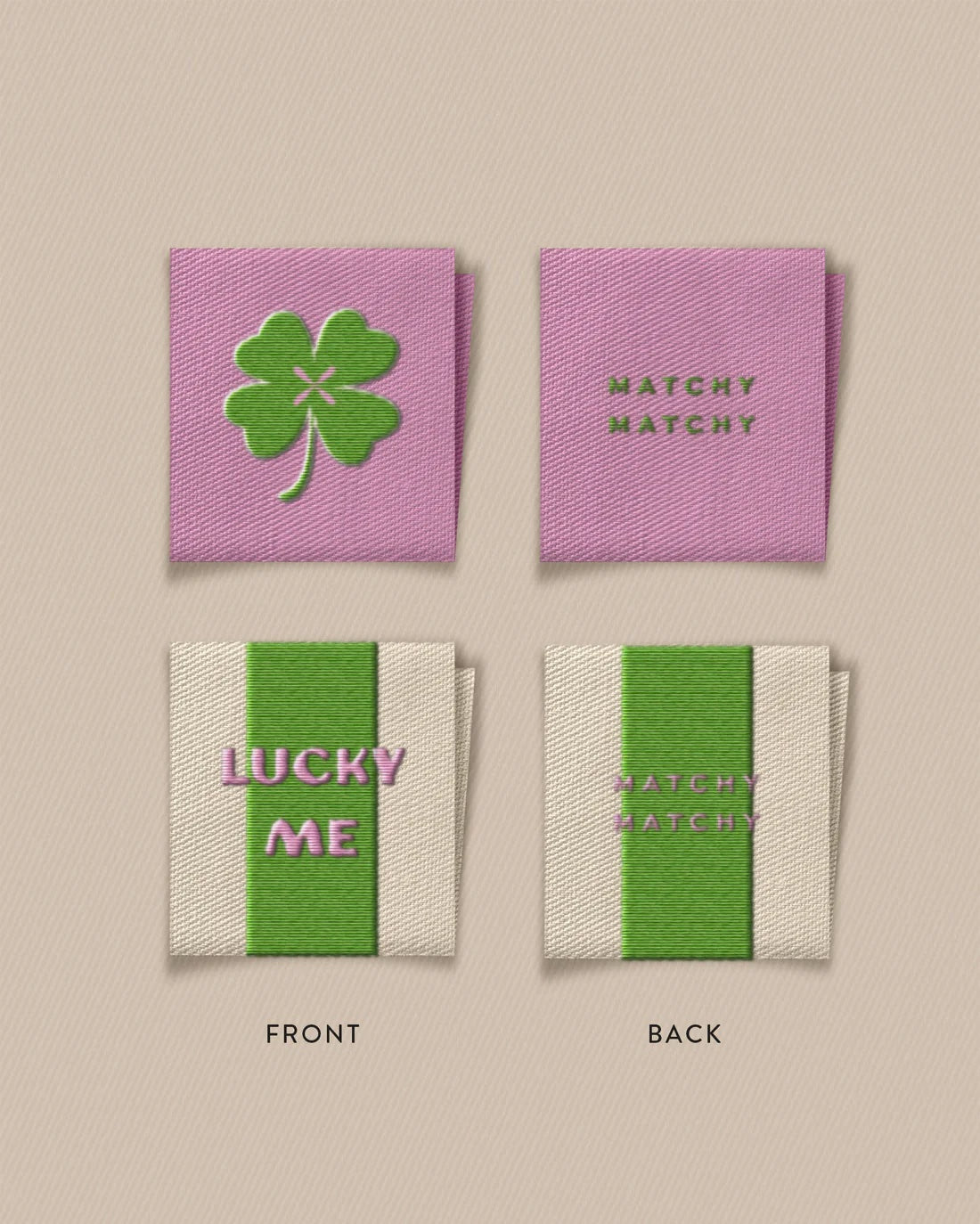 Matchy Matchy 'Lucky Clover Square' Labels
