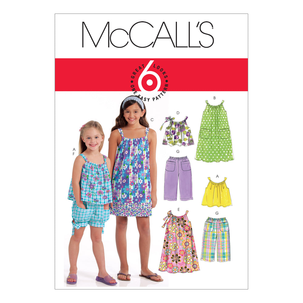 McCalls Child Top/Dress, Trouser/Short M5797