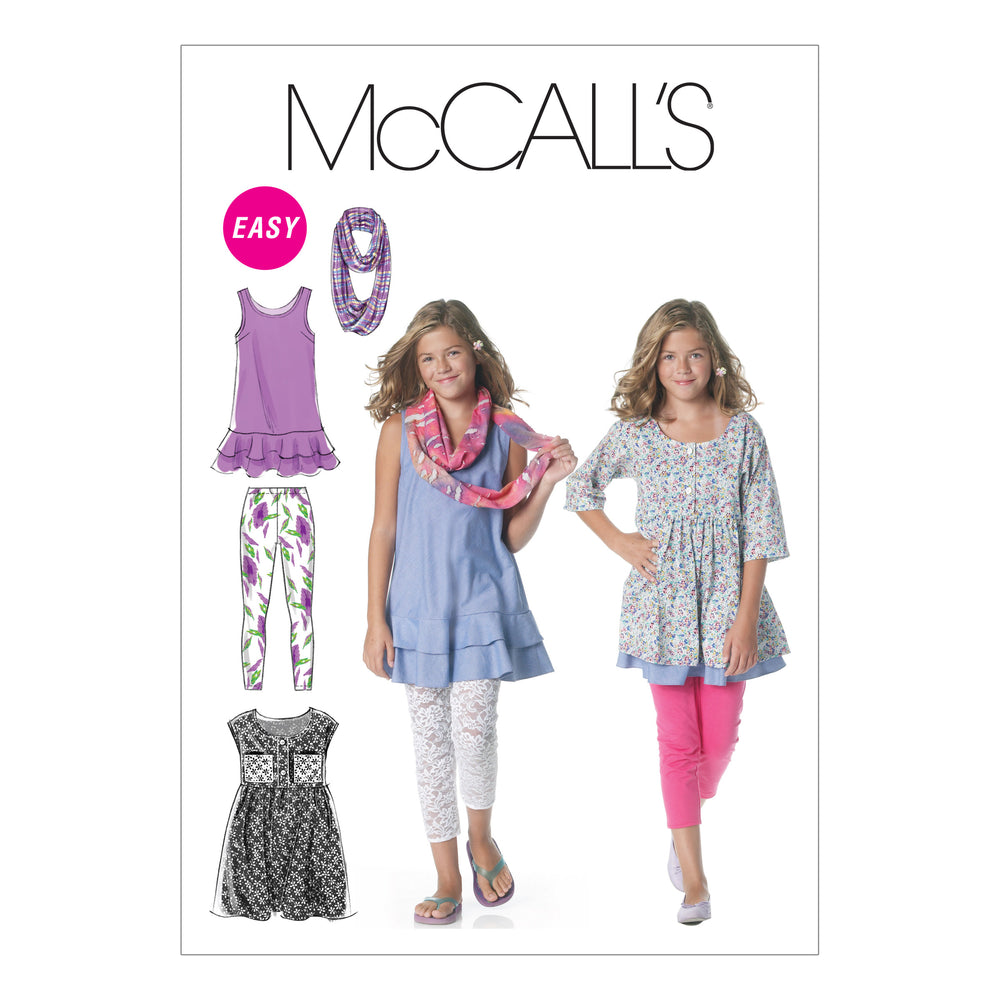 McCalls Child/Teen Dresses, Leggings M6275