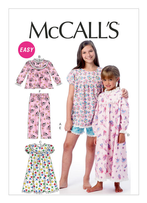 McCalls Child/Teen Nightwear M6831