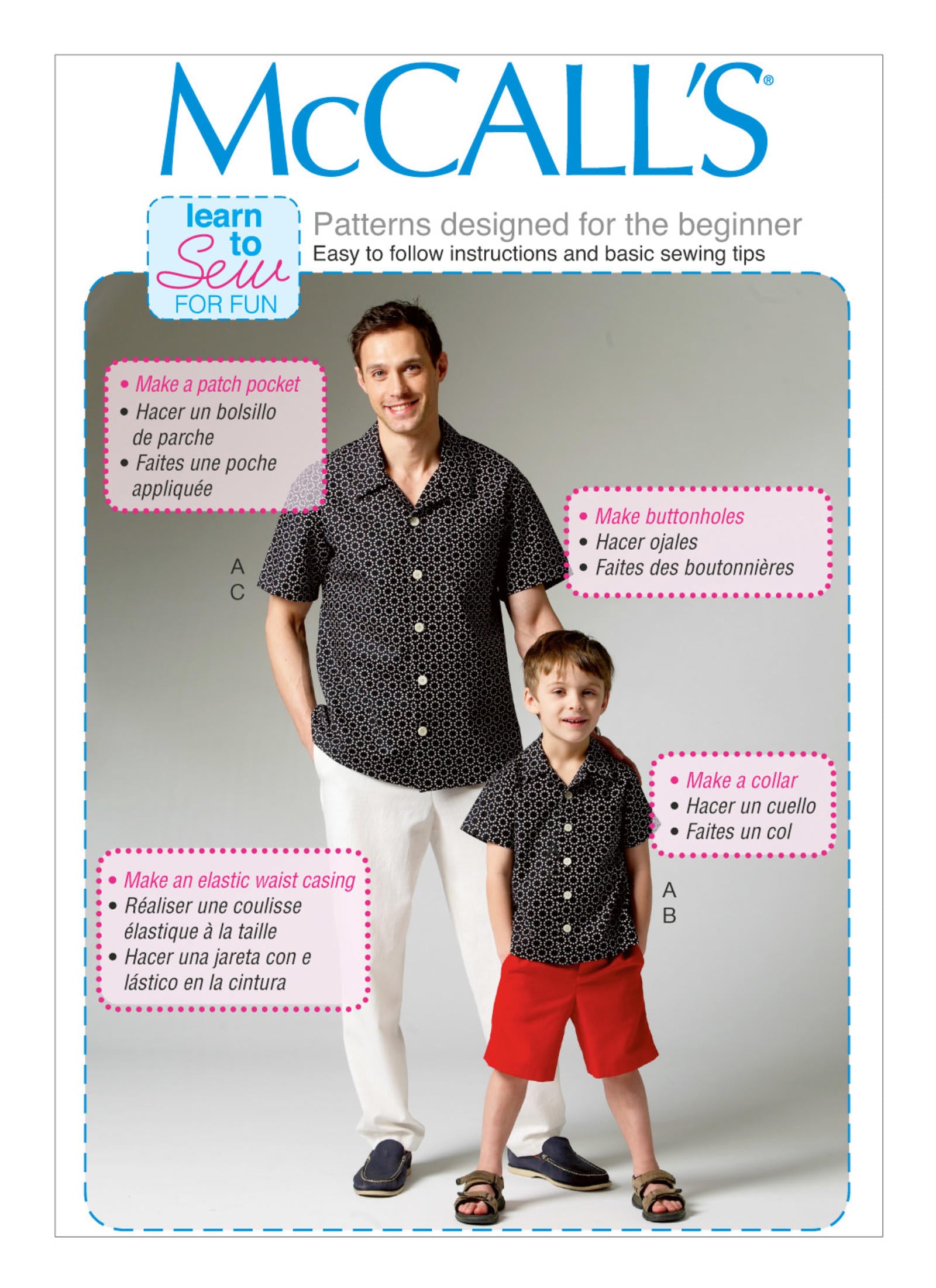 McCalls Men/Child Shirt, Shorts & Pants M6972