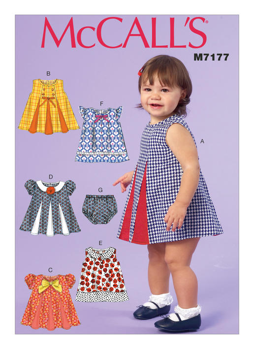 McCalls Babies' Dresses and Panties M7177