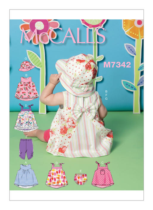 McCalls Baby's Dress, Panty's, Leggings M7342