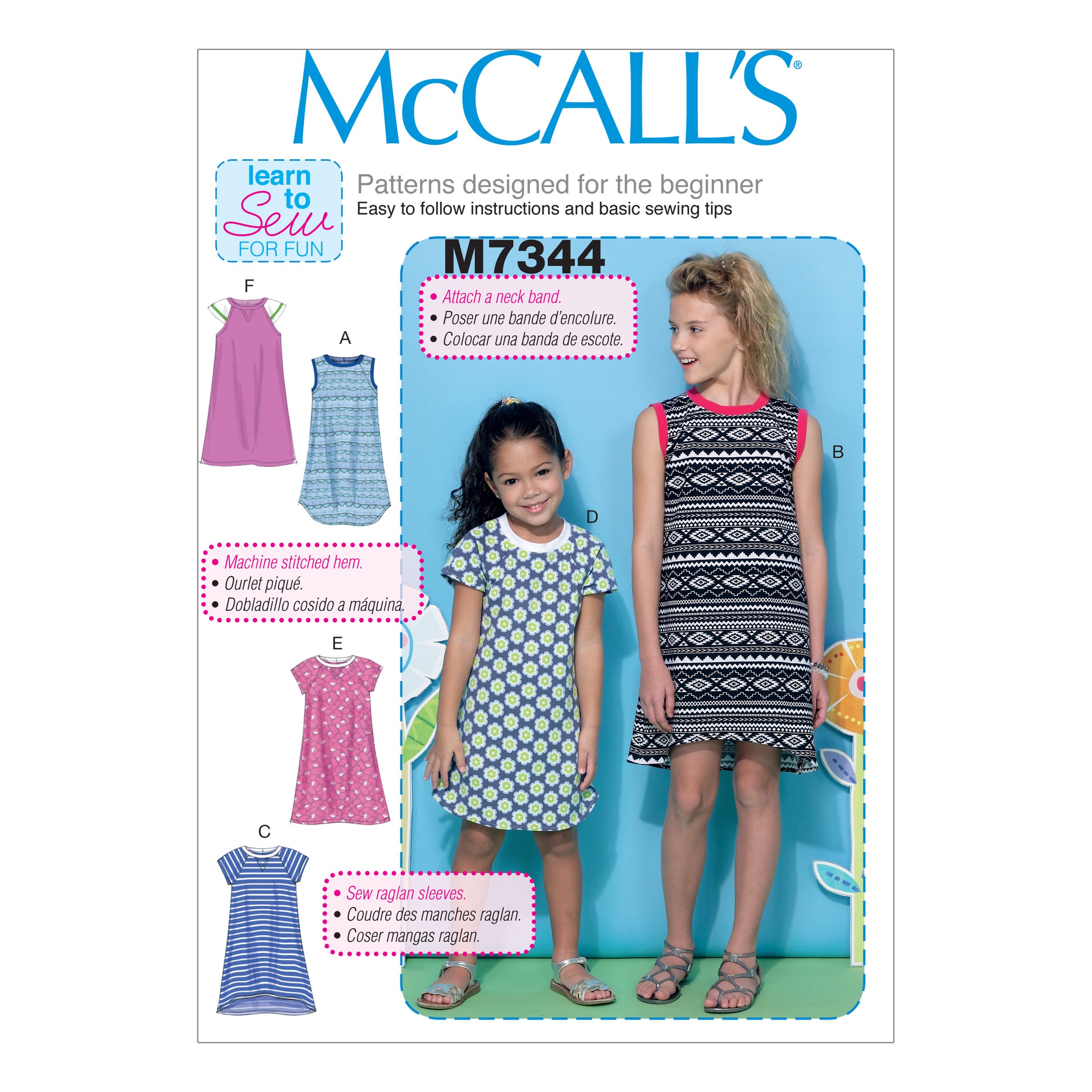 McCalls Child/Teen Dresses M7344