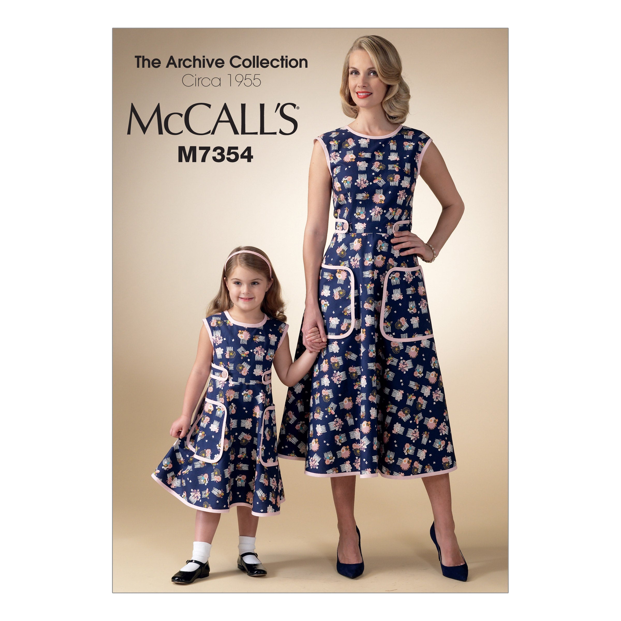 McCalls Women/Child Vintage Dress M7354