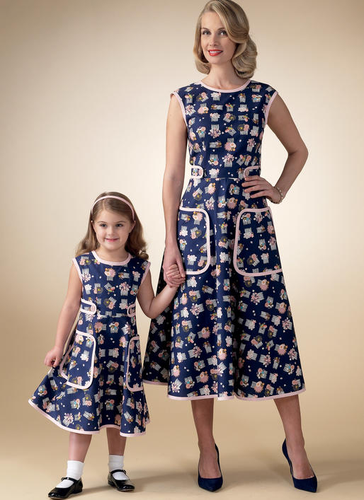 McCalls Women/Child Vintage Dress M7354