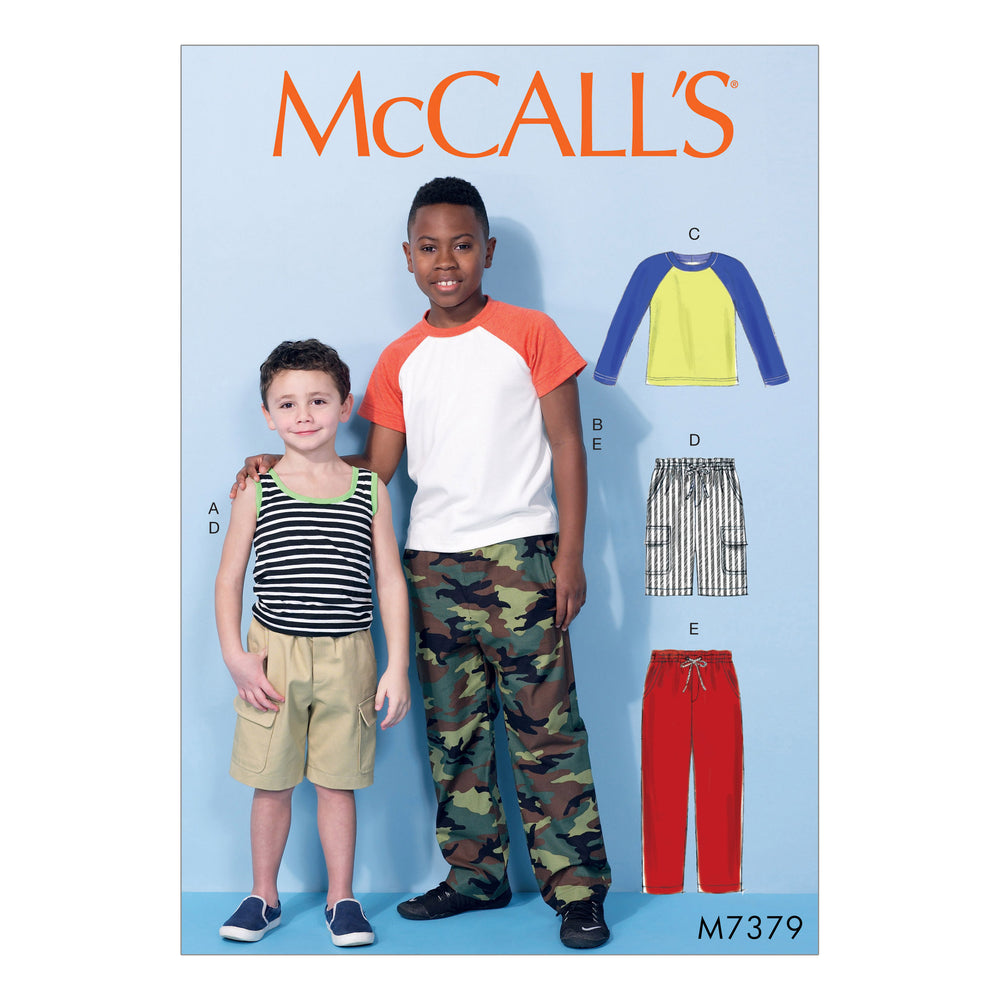 McCalls Child Tops, Shorts, Trousers M7379