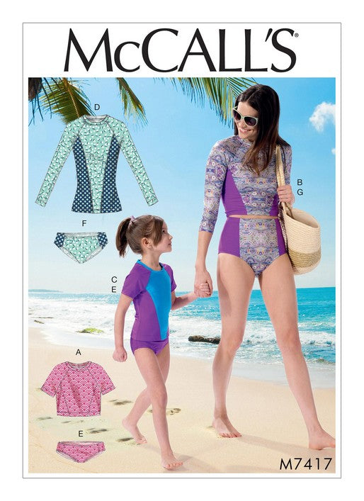 McCalls Women/Child Swimwear M7417