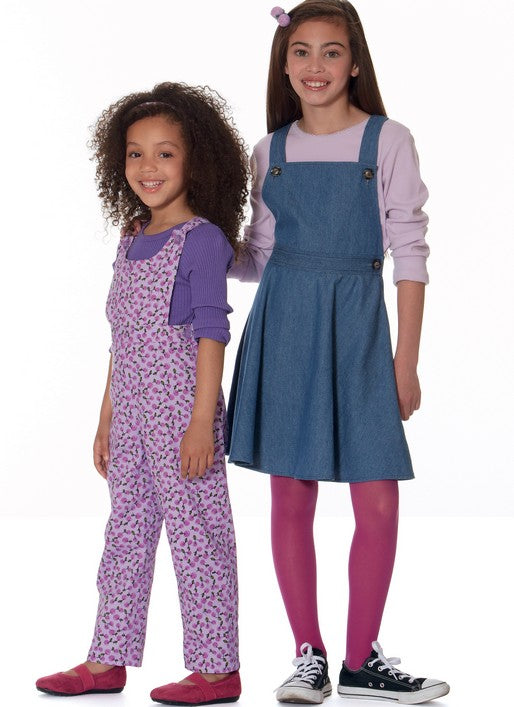 McCalls Child/Teen Pinafore, Dungarees M7459