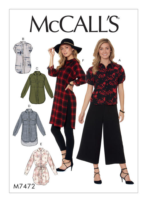 McCalls Shirts and Tunics M7472