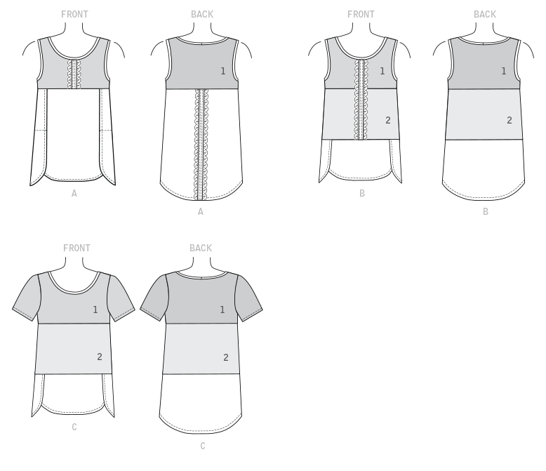 McCalls Tops M7600