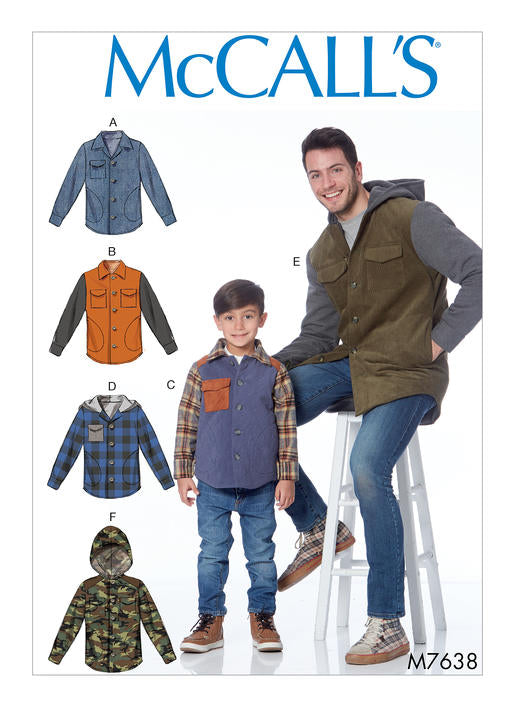 McCalls Men's and Children's Jackets M7638