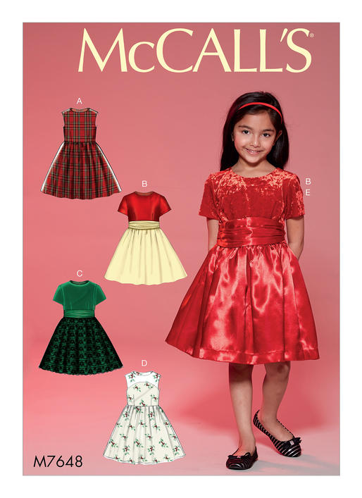 McCalls Child/Teen Dresses M7648