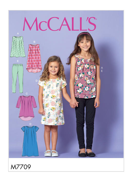 McCalls Child Top, Dress, Leggings M7709