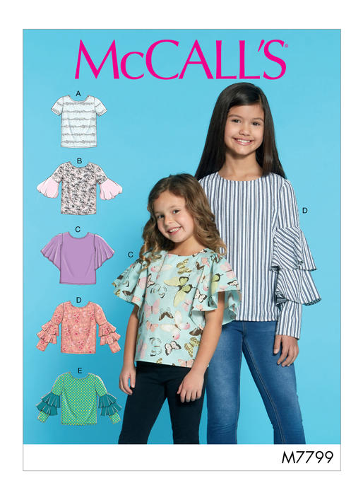 McCalls Child/Teen Tops M7799