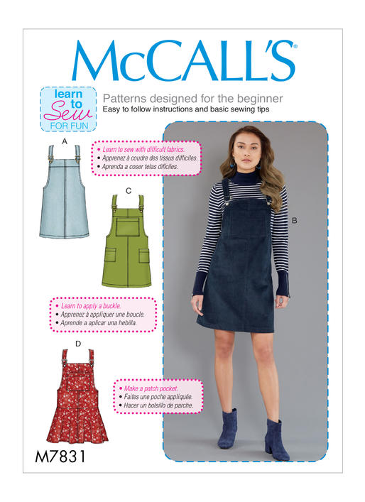 McCalls Pinafore Dresses M7831