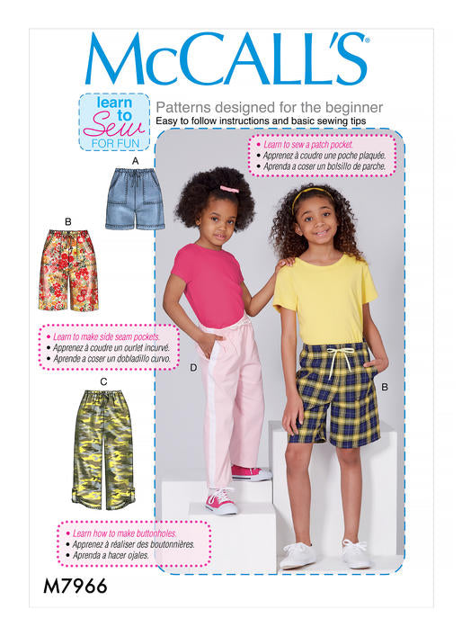 McCalls Child/Teen Shorts and Trousers M7966