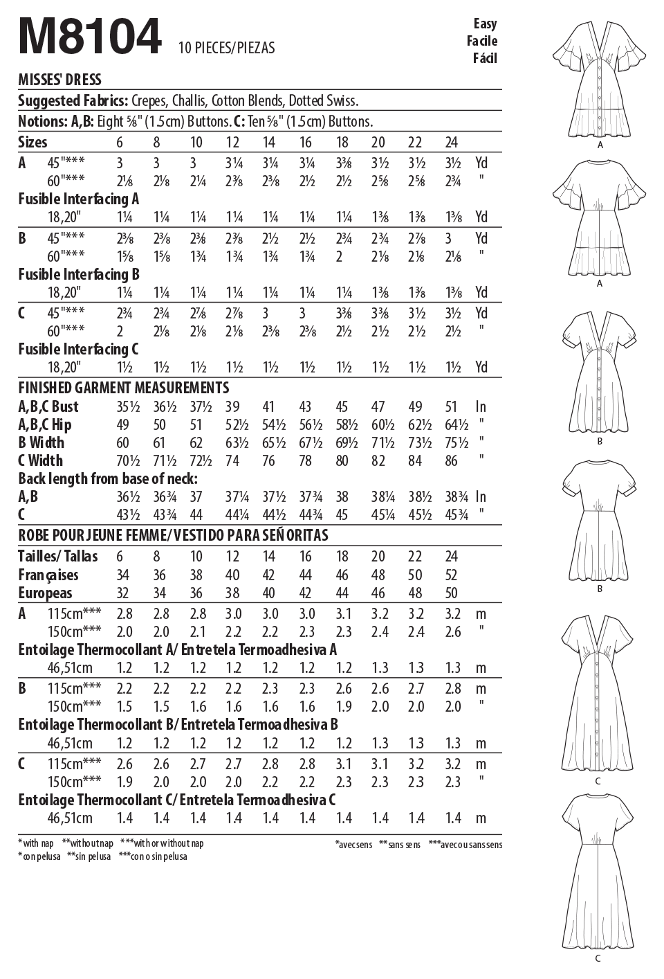 McCalls Dress M8104