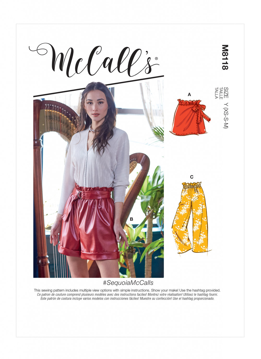 McCalls, Sarong, Shorts and Trousers M8118