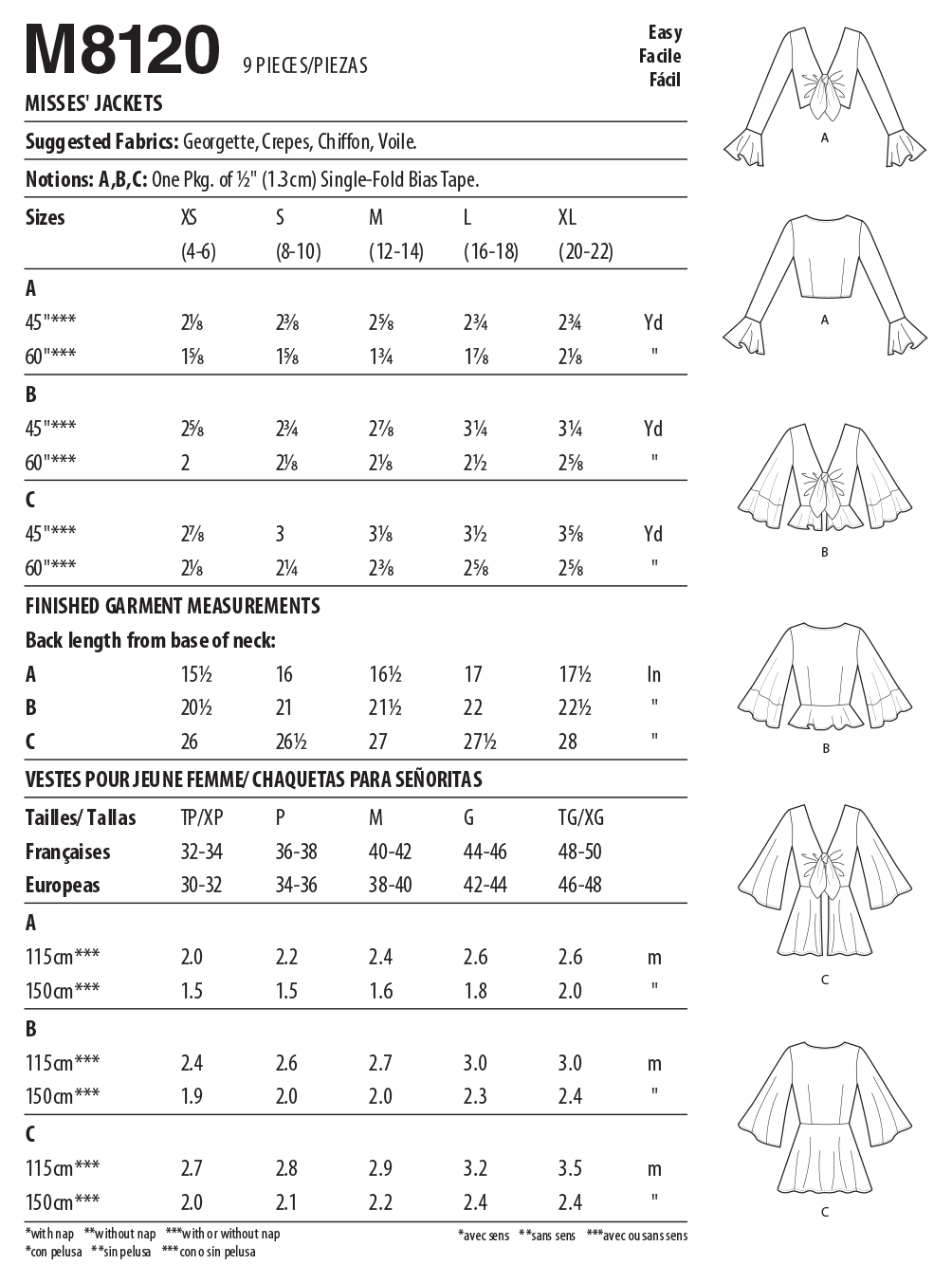 McCalls Jacket M8120