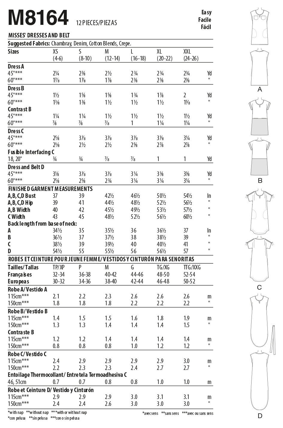 McCalls Dresses M8164