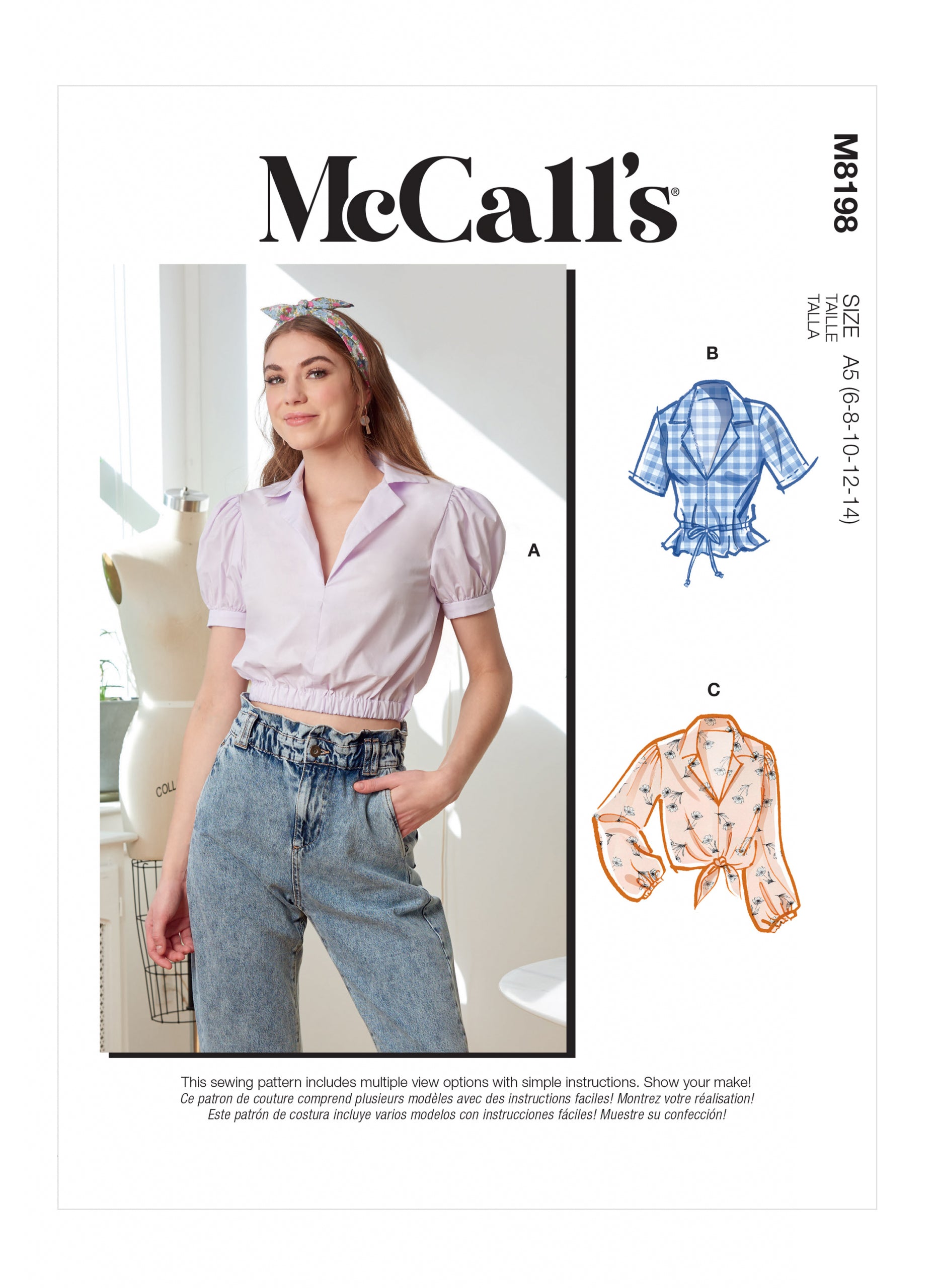 McCalls Tops M8198