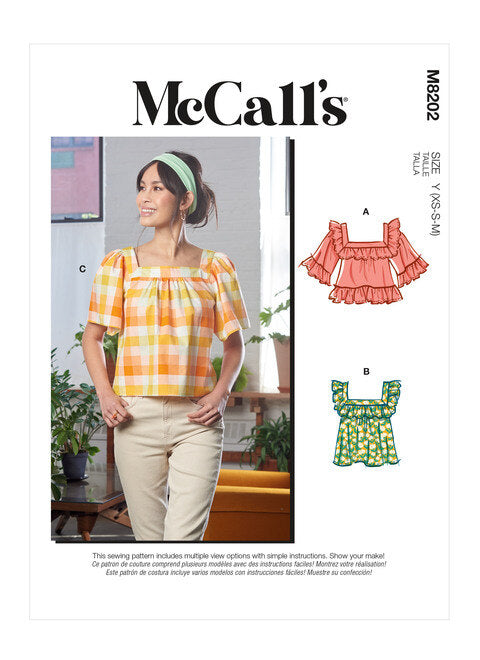 McCalls Tops M8202