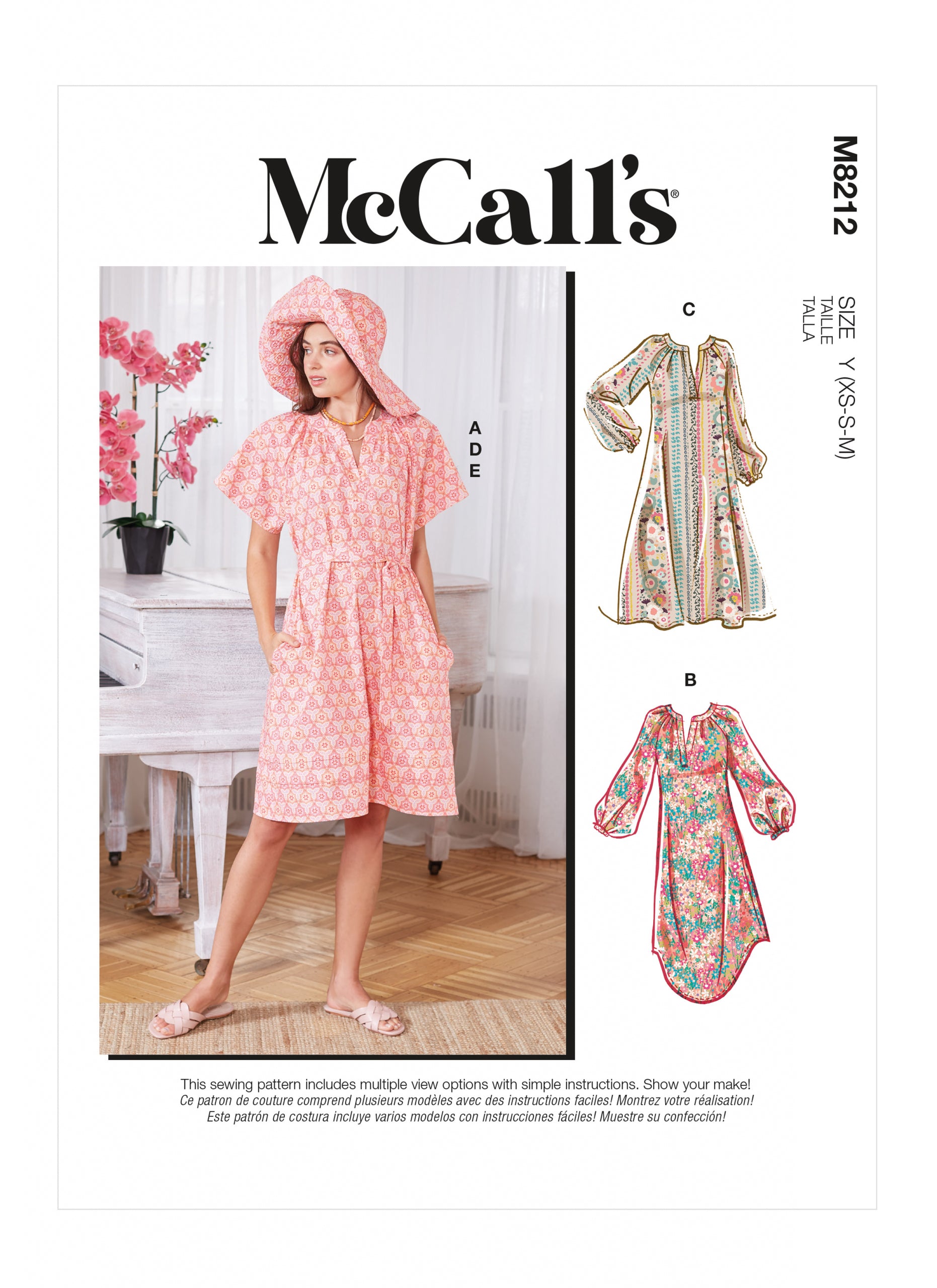 McCalls Dress, Hat and Mask M8212