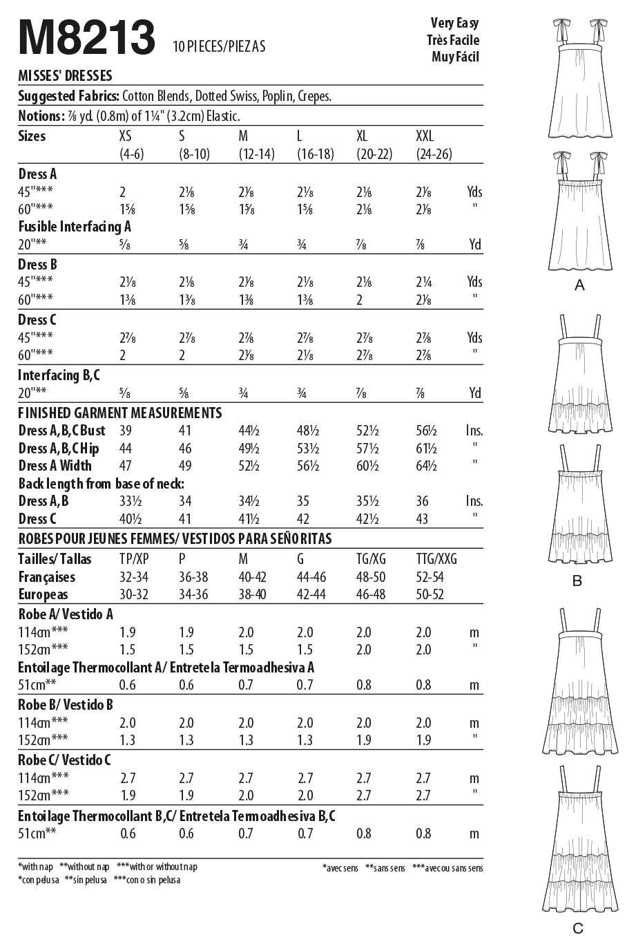 McCalls Dresses M8213