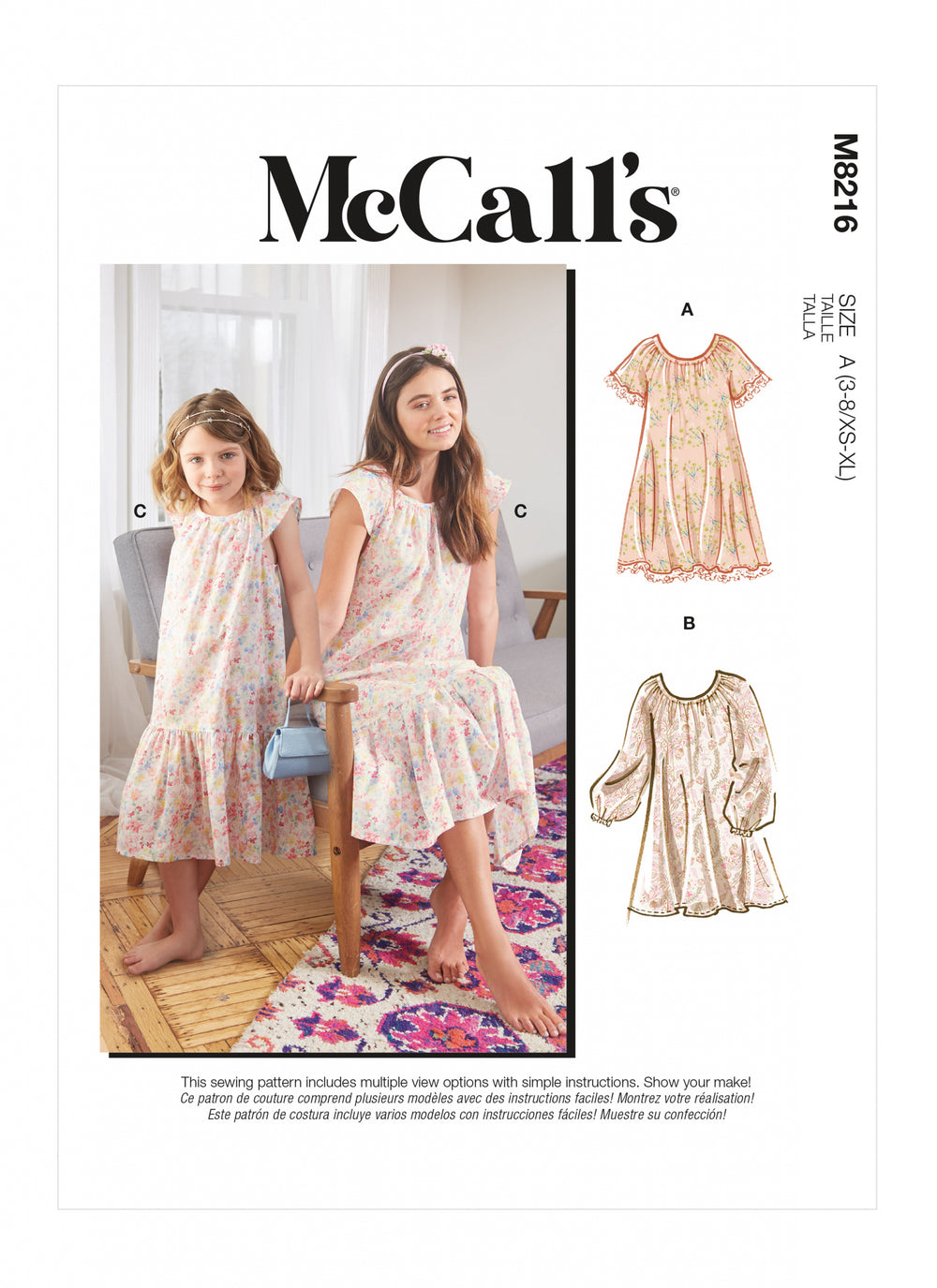 McCalls Child/Teen Dresses M8216