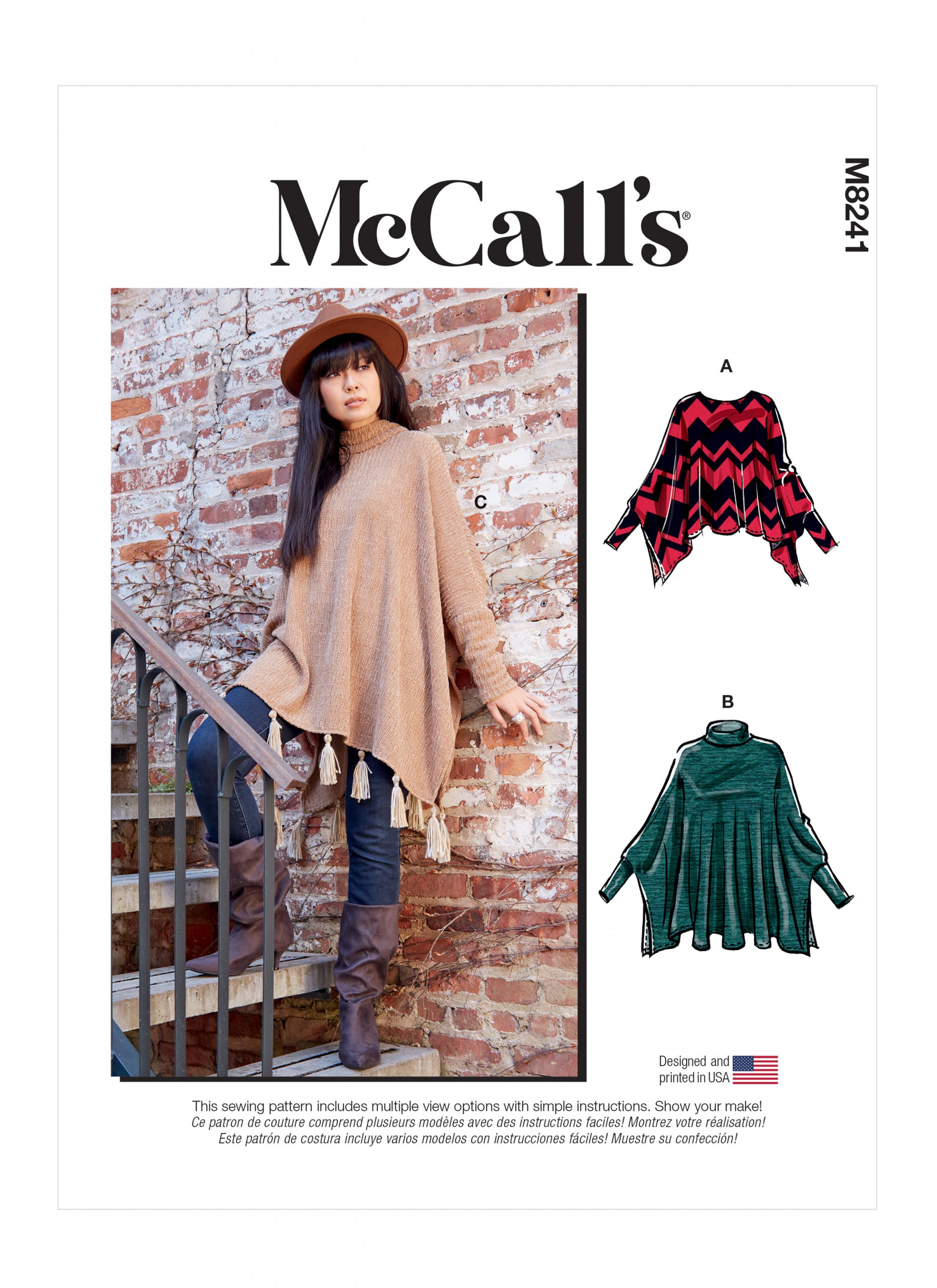 McCalls Poncho Tops M8241