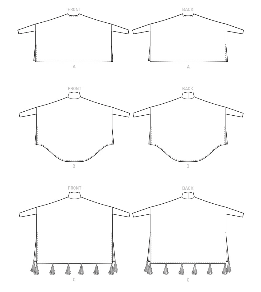 McCalls Poncho Tops M8241