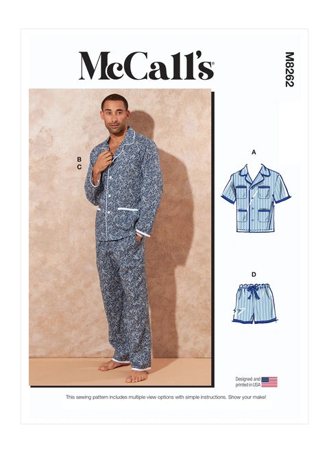McCalls Men's Pajamas M8262