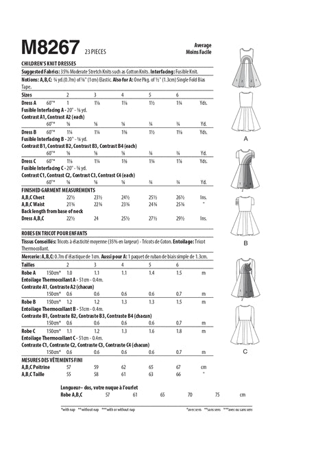 McCalls Children's Dresses M8267