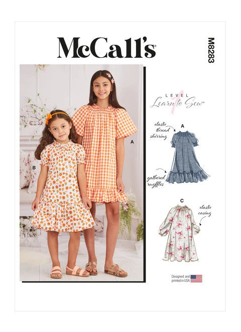 McCalls Child/Teen Dresses M8283