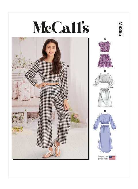 McCalls Tops, Skirts, Shorts, Trousers M8295