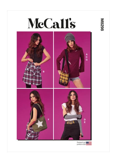 McCalls Knit Top, Skirt & Accessories M8298