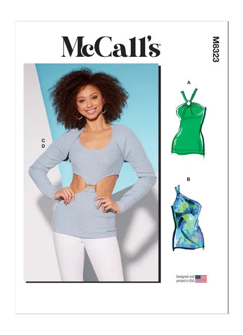 McCalls Knit Tops and Shrugs. M8323