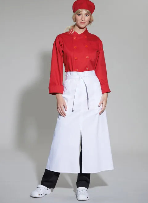 McCalls Unisex Chef Jacket, Pants, Apron and Cap M8332