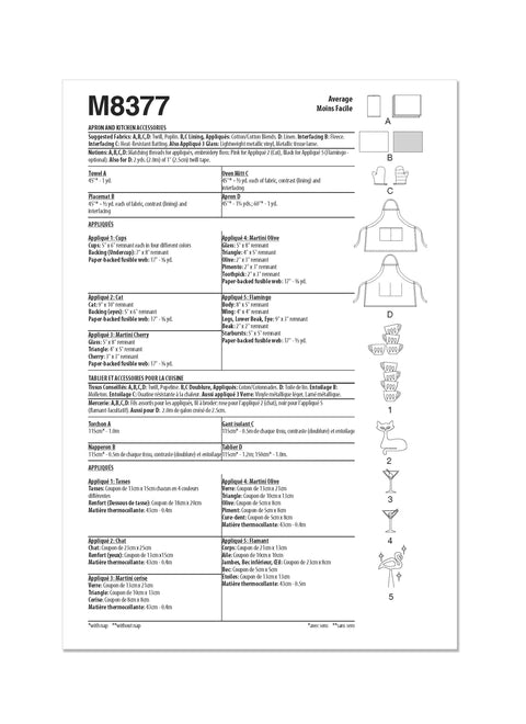 McCalls Apron and Kitchen Accessories M8377
