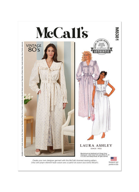 McCalls Vintage Nightwear M8381