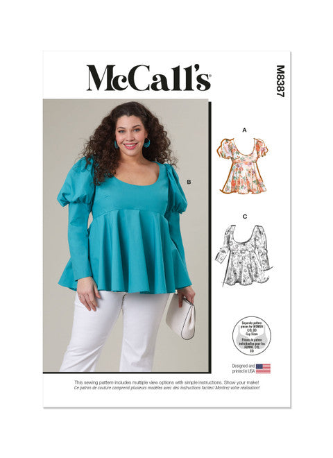 McCalls Tops M8387