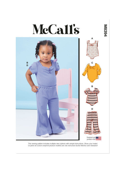 McCalls Baby/Child Bodysuit & Trousers M8394