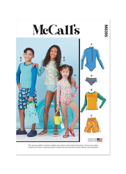 McCalls Child/Teen Swimwear M8395