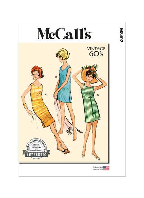 McCalls Vintages Dresses M8402