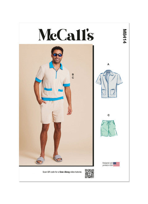 McCalls Men's Shirts & Shorts M8414